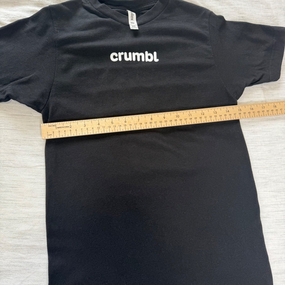 Tultex Unisex XS Black Crumbl Cookies Desserts Graphic T-Shirt Short Sleeve - Picture 7 of 8